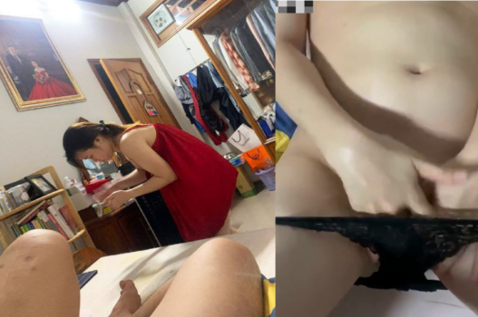 Chồng vắng mặt vợ nứng gọi hàng xóm đụ