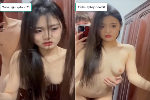 Video sex gái xinh chịch trước gương